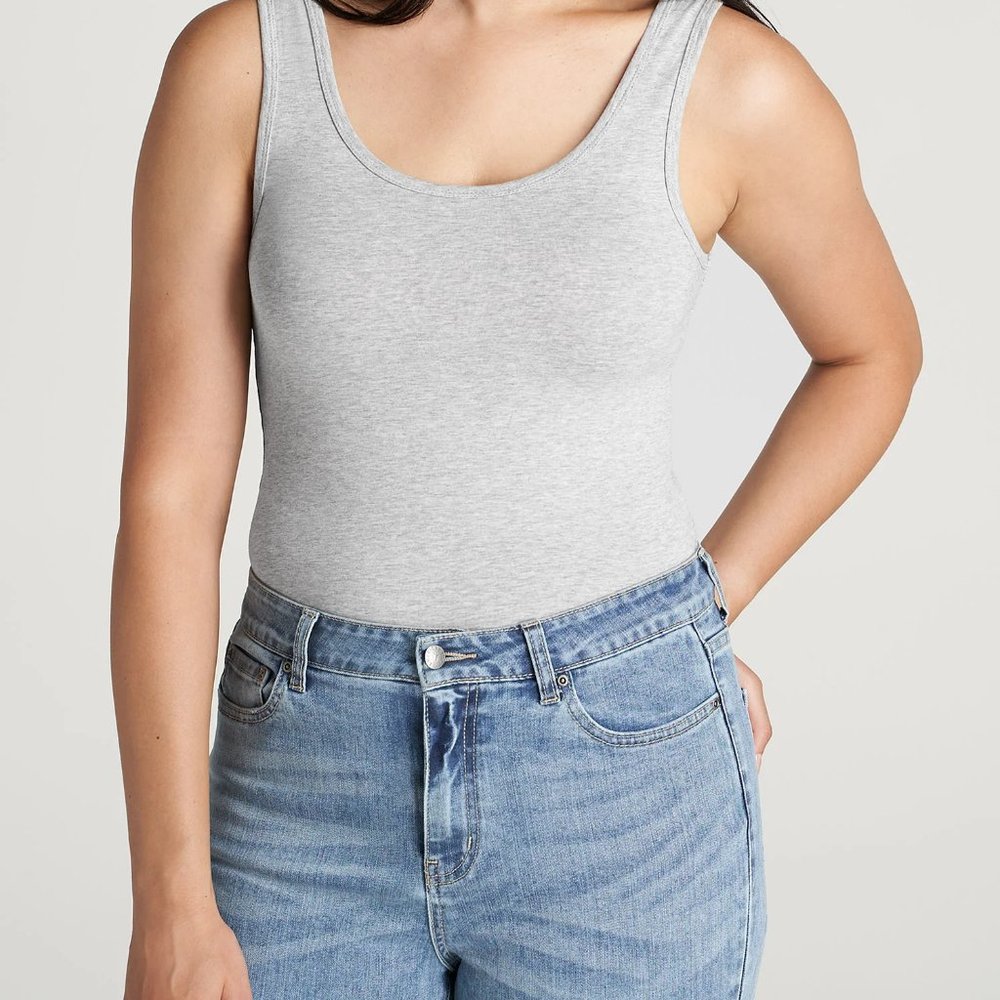 New American Tall JERSEY TANK IN GREY MIX Size XL TALL